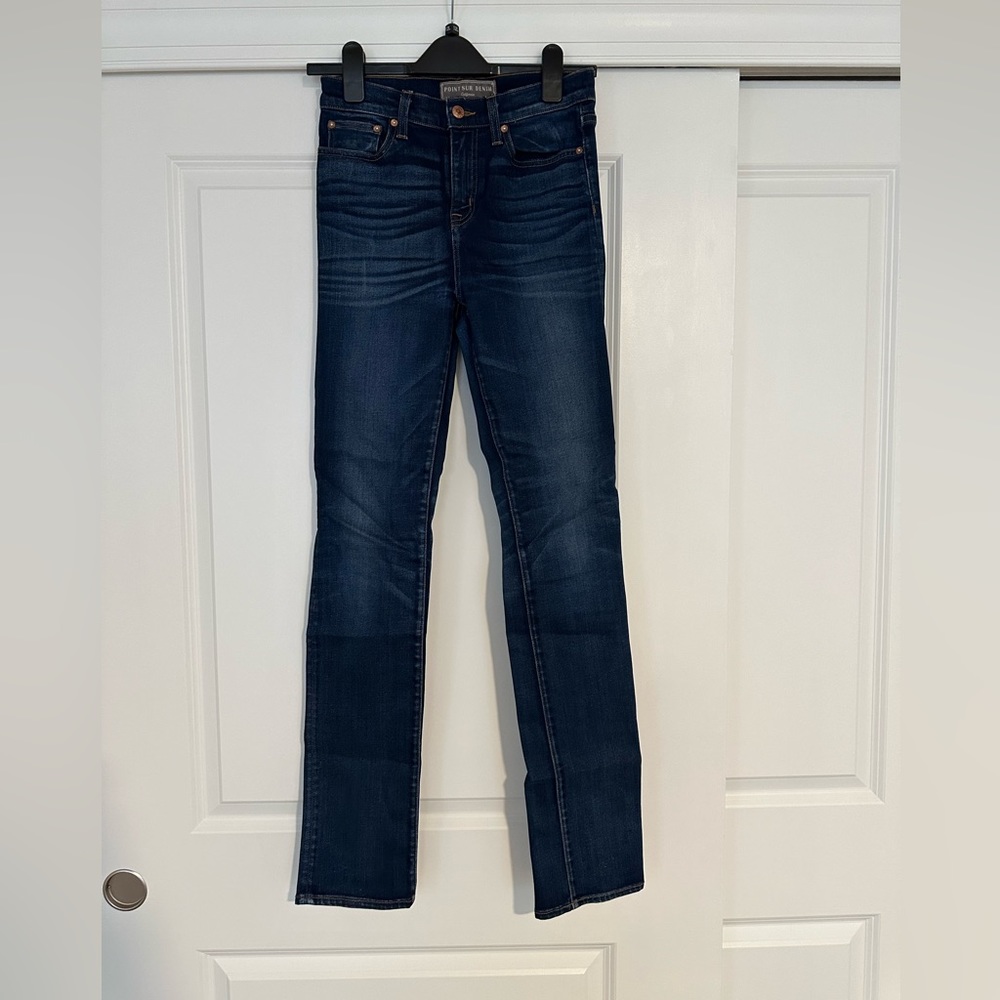 J.Crew Point Sur Denim Mid/High rise dark wash jeans